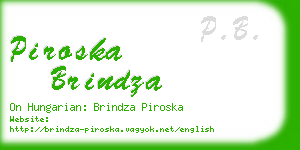 piroska brindza business card